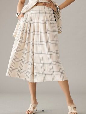 Anthropologie pleated culotte pants